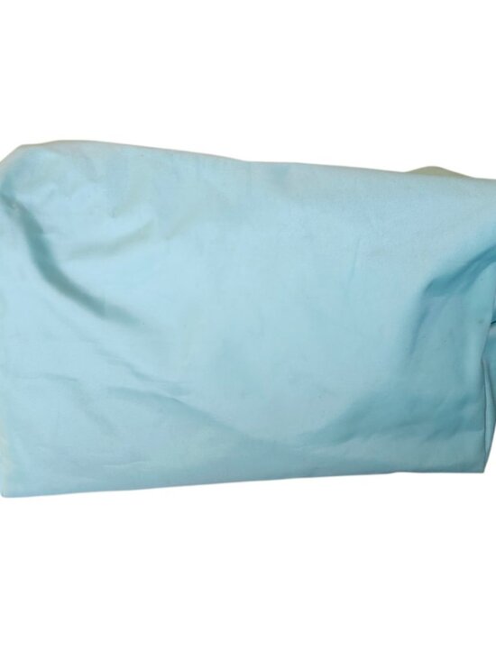 Longchamp Le Pliage Medium Tote Bag Blue Nylon Brown Leather Foldable bag - Picture 9 of 14